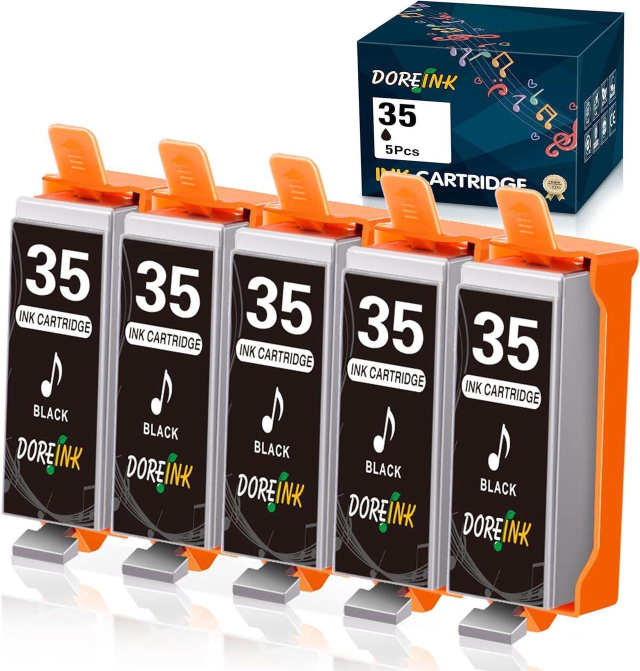 DOREINK Compatible 35 PGI 35 / PGI35 Ink Cartridge Replacement for Canon PGI 35 / PGI35 with Pixma TR150 iP110 iP100 Mini260 Mini320 Printer (5 Pack,Black)