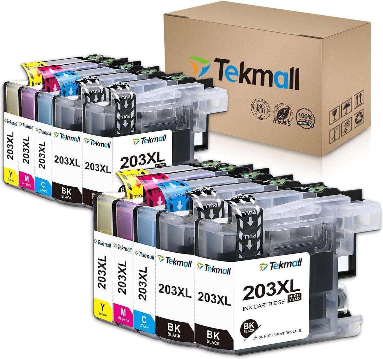 Tekmall Compatible Ink Cartridges for LC203XL LC 203 LC203 LC201 LC205 for MFC-J485DW MFC-J480DW MFC-J885DW mfc-j4620dw MFC-J460DW MFC-J880DW MFC-J680DW MFC-J4420DW Printers 10 Pack