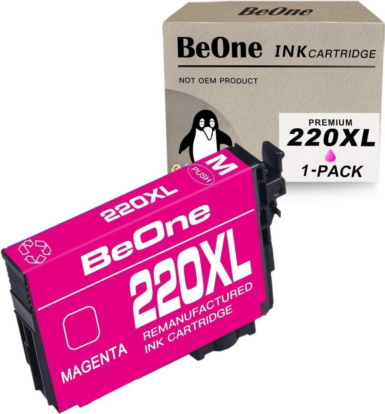 BeOne Remanufactured Ink Cartridge Replacement for Epson 220 XL 220XL T220 T220XL to Use with Workforce WF-2750 WF-2630 WF-2650 WF-2760 WF-2660 Expression XP-420 XP-320 XP-424 Printer Color (Magenta)