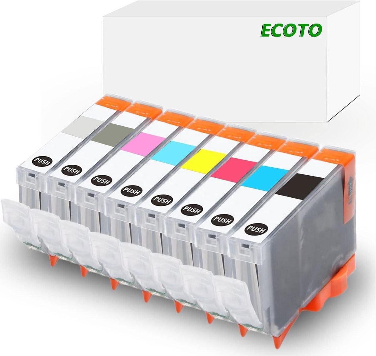 8 Pack ECOTO Compatible Ink Cartridges Replacement for Canon CLI-42 CLI42 BK/C/M/Y/PC/PM/GY/LGY PIXMA PRO-100