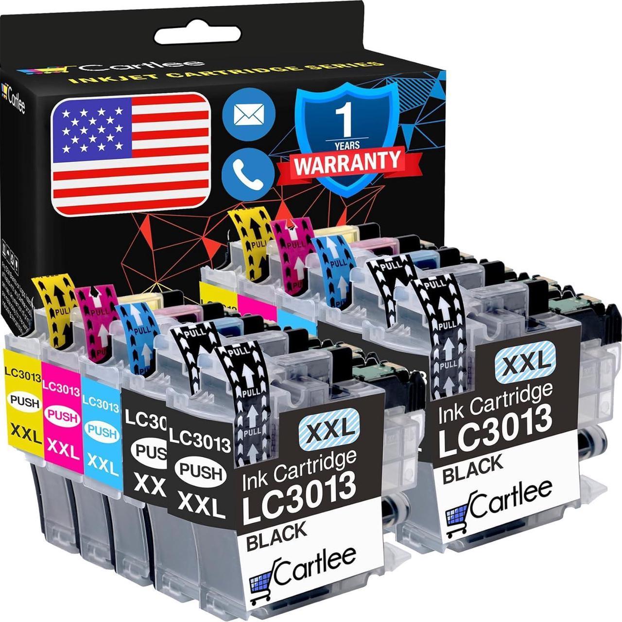 Cartlee 10-Pack Compatible Ink Cartridges Replacement for LC3013 LC-3013 Ink Cartridges BK/C/M/Y LC3011 Ink Cartridges for Brother LC3011 Ink Cartridges for Brother Printer Ink LC3011 (4BK, 2X C/M/Y)