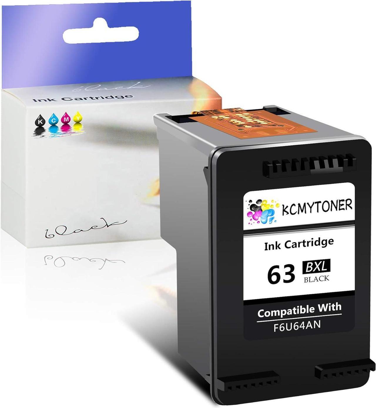 AMTONER Ink Cartridge Replacement Premium F6U64AN Ink Printers for 63 XL 63XL use in Envy 4520 4516 Officejet 4650 3830 3831 4655 Deskjet 2130 1112 3630 3633 3634 Printers (3 Black)