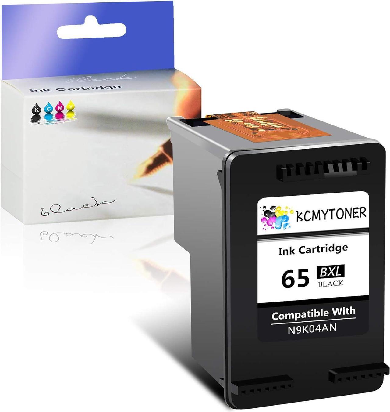 KCMYTONER High Yield Remanufactured 65XL 65 XL 65BXL N9K04AN Black Ink Cartridge Replacement  Envy 5052 5055 5058 Deskjet 2624 2652 2655 3720 3730 3732 3752 3755,with The Latest chip - 1 Pack