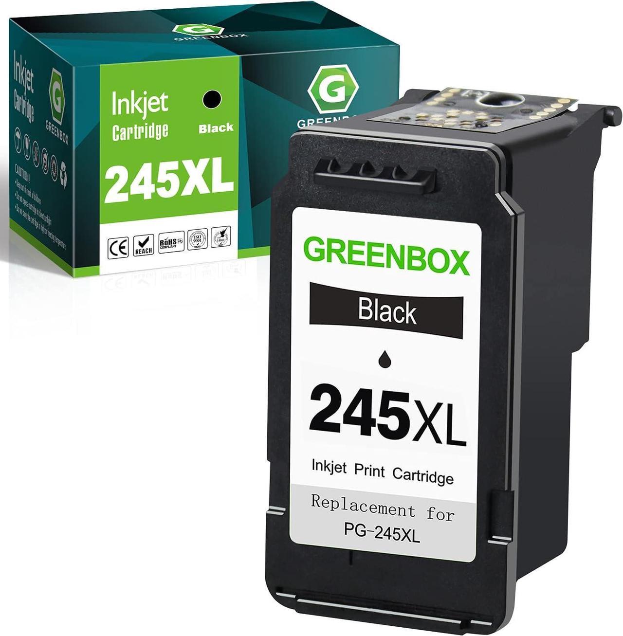 GREENBOX Remanufactured Canon 245xl Black Ink Cartridge Replacement for Canon PG-245XL 245XL 245 XL for Canon PIXMA MX492 MX490 MG2920 MG2420 MG2520 MG2522 MG2922 IP2820 Printer (1 Black)