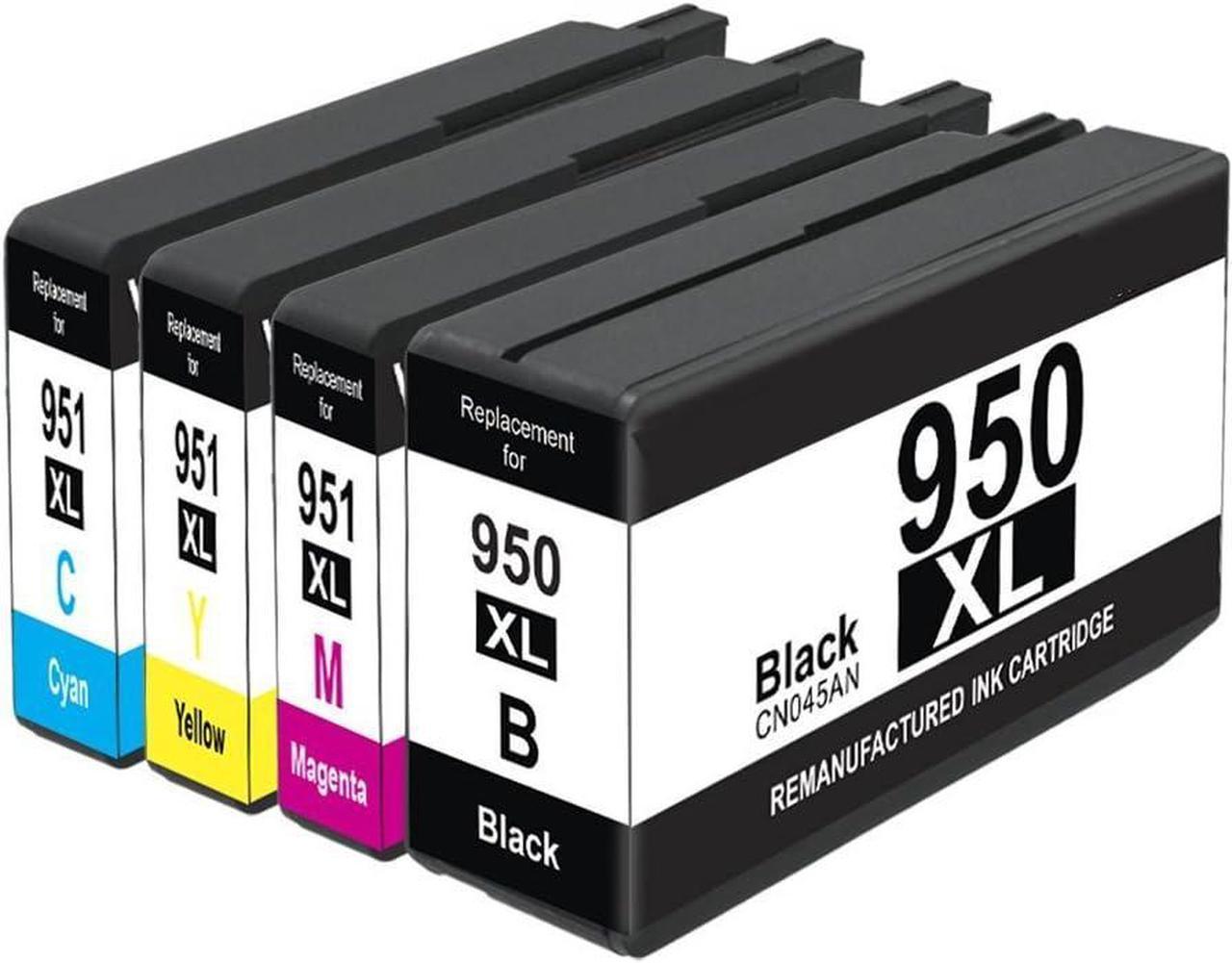 Colour-Store 4 Packs Compatible Replacement  950XL HP 951XL (1 Black, 1Cyan, 1 Magenta, 1 Yellow) Bulk Set  OfficeJet Pro 8100 8600 8610 8620 8630 276dw Printers