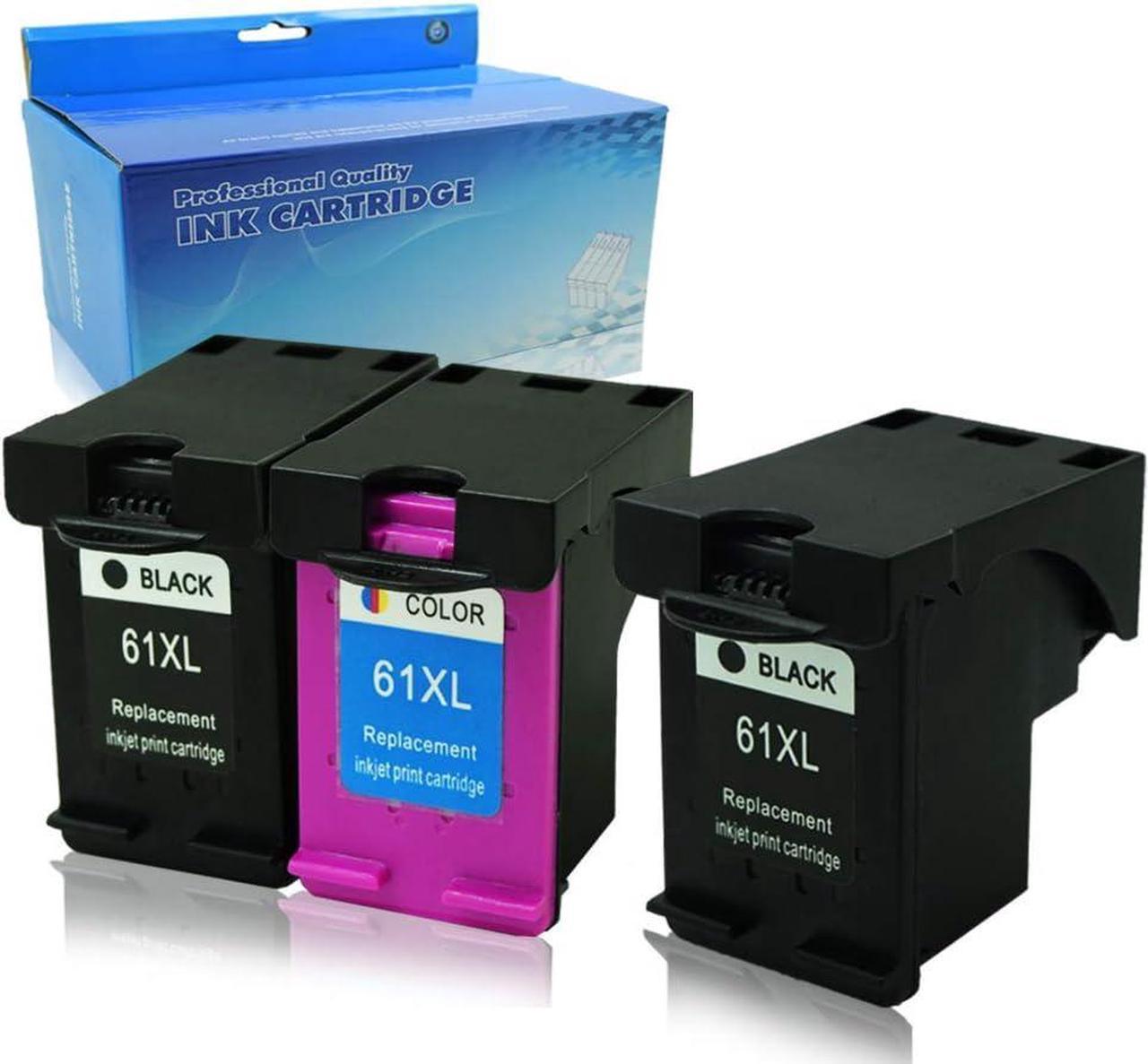 Ouguan Ink Remanufactured Ink Cartridge Replacement  61XL HP 61 XL CH563WN CH564WN High Yield (2 BK 1 C)