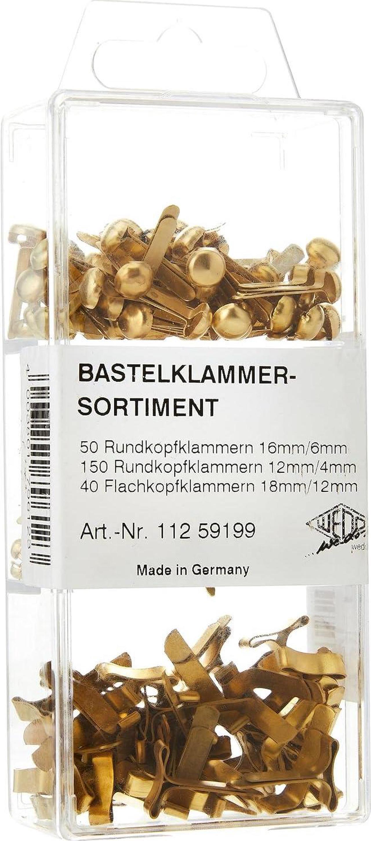 Wedo Paper Fasteners Set - Metallic