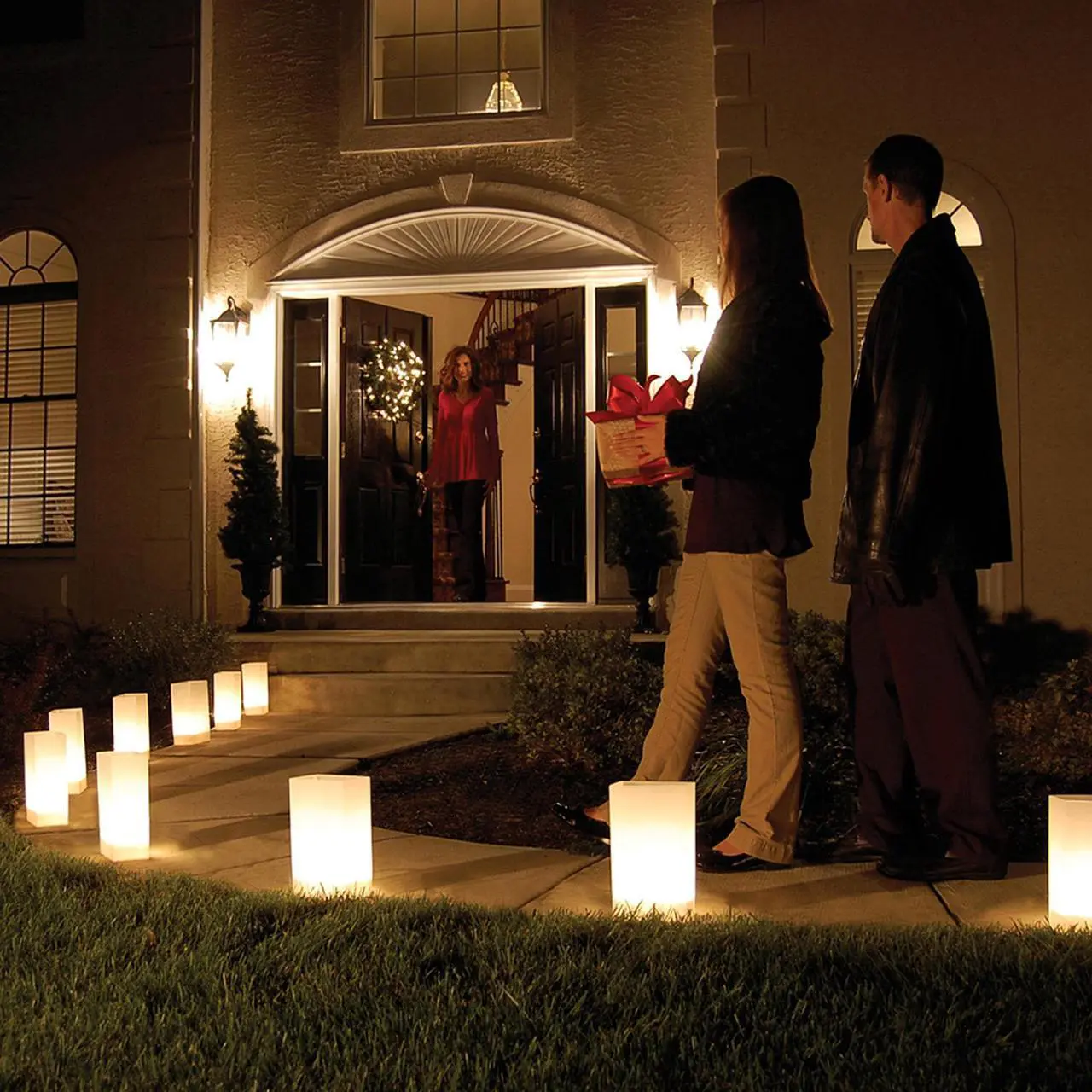 Alt view image 3 of 3 - Electric Luminaria Kit with LumaBases, White - Set of 10