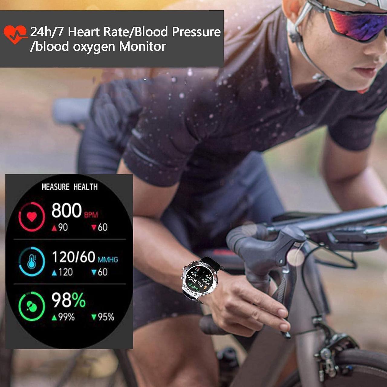 Alt view image 3 of 7 - Smart Watches for Men Activity Fitness Tracker Smartwatch with Bluetooth Call Heart Rate Sleep Monitor Pedometer Waterproof Sport Watch for Android iOS Phone