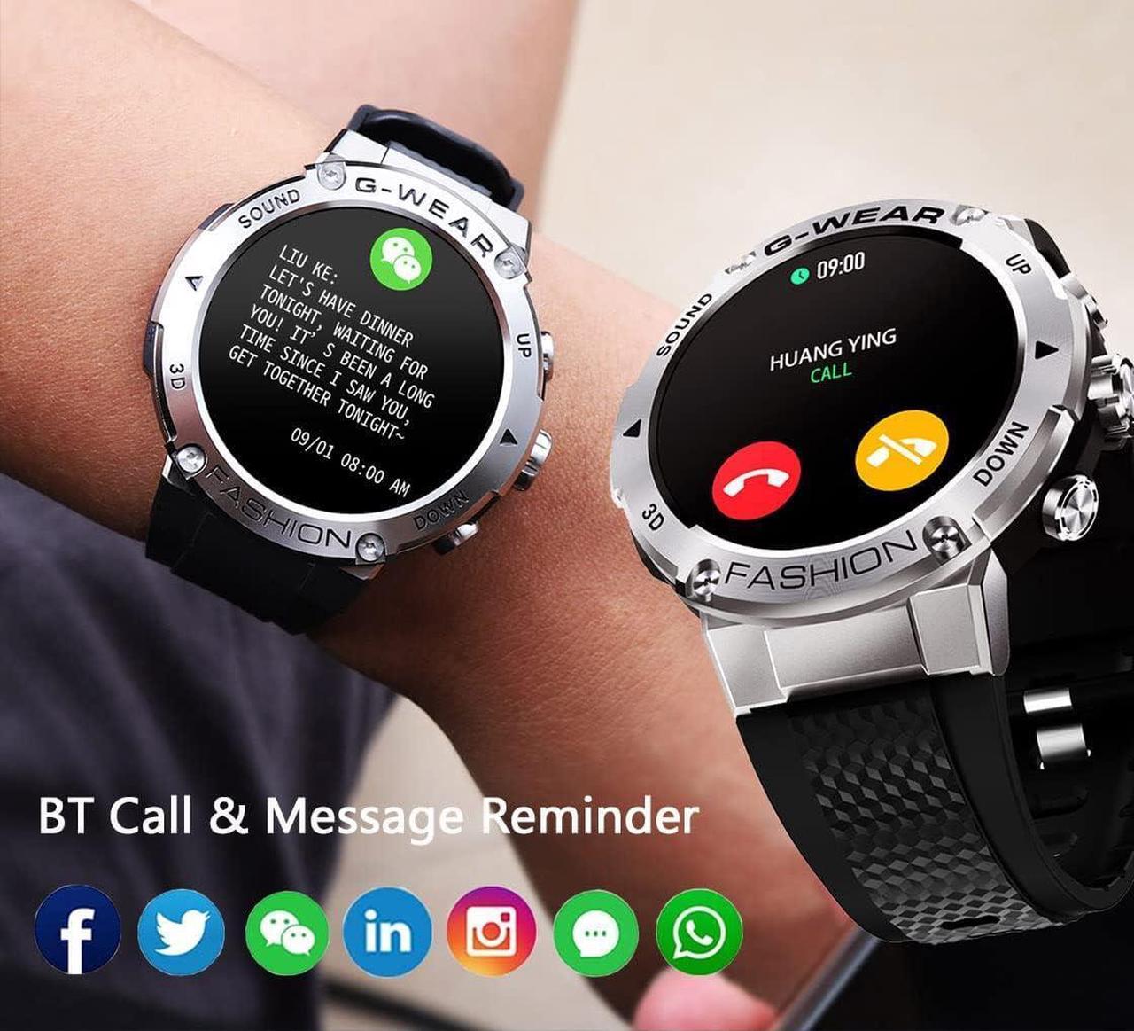Alt view image 2 of 7 - Smart Watches for Men Activity Fitness Tracker Smartwatch with Bluetooth Call Heart Rate Sleep Monitor Pedometer Waterproof Sport Watch for Android iOS Phone