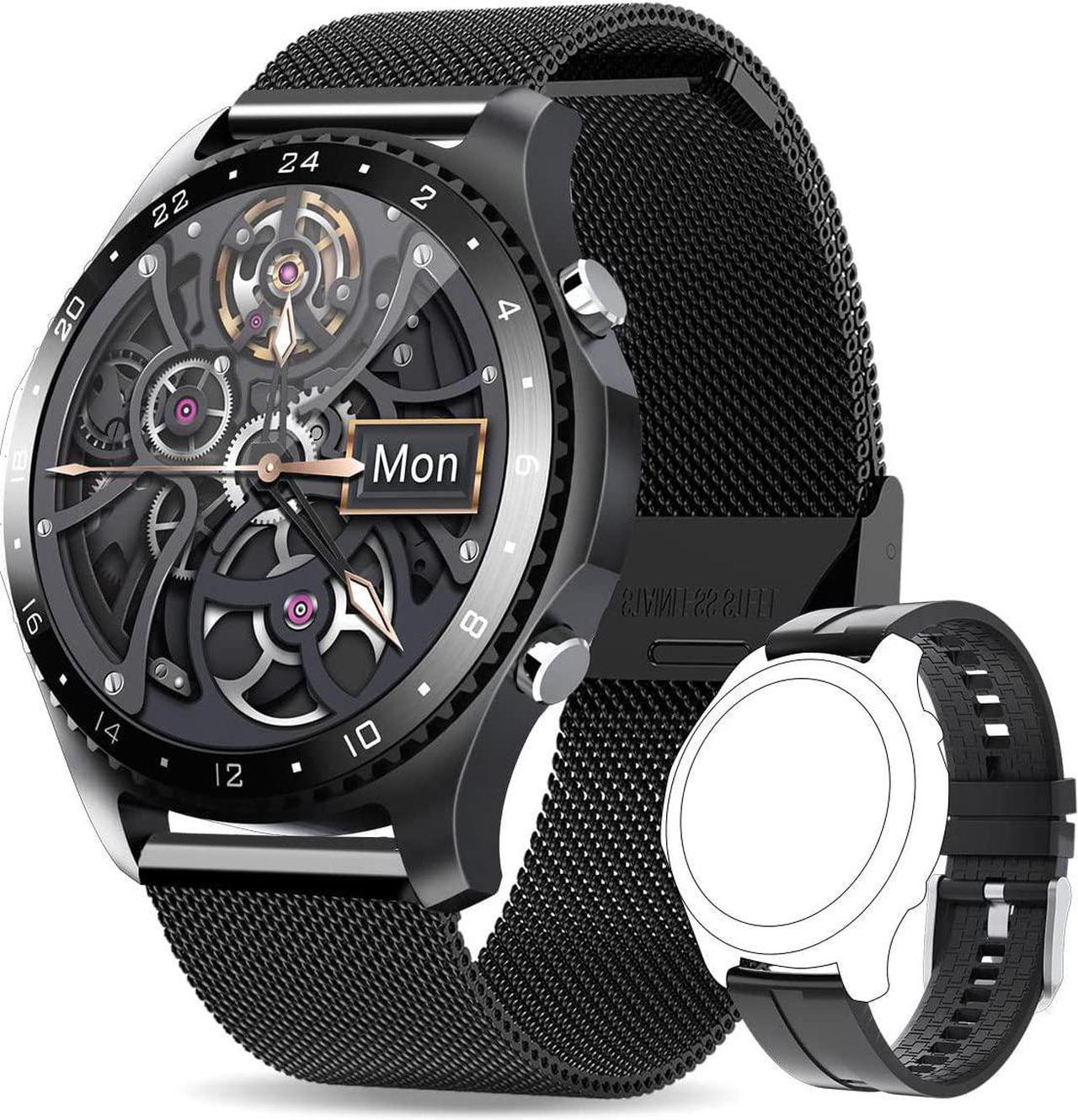 Smart Watches for Men (Dial/Receive Calls, 100+ Faces), Fitness Smartwatch with Voice Assistant, Sleep Tracker, App Message Reminder, Music Control, IP67 Waterproof Smart Watch for Android and iPhone