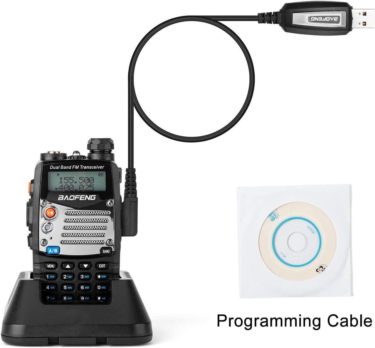 Alt view image 4 of 7 - BaoFeng UV-5R 8W Ham Radio Walkie Talkie Dual Band 2-Way Radio with an Extra 3800mAh Battery Handheld Walkie Talkies with Baofeng Hand Mic and Programming Cable
