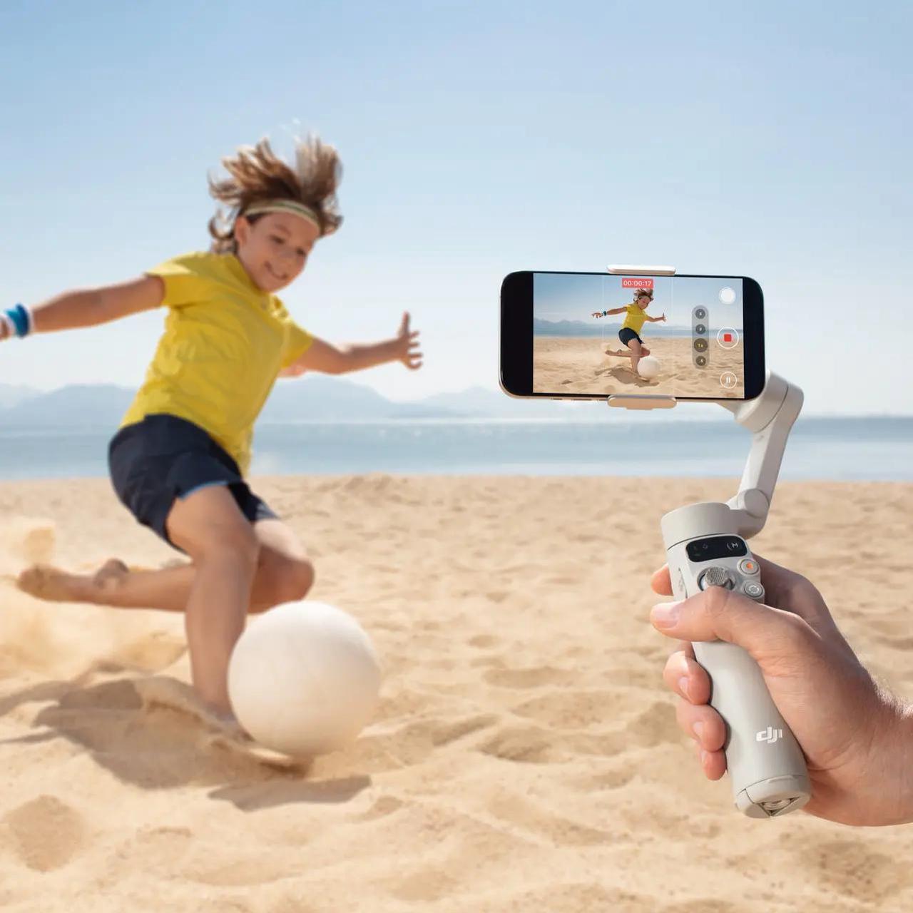 Alt view image 6 of 6 - DJI Osmo Mobile7 Gimbal Stabilizer for IPhone and Android, Built-in Tripod, Ultra-Light Weight, Comfort Grip, 3-Axis Mobile Gimbal, Standard Package
