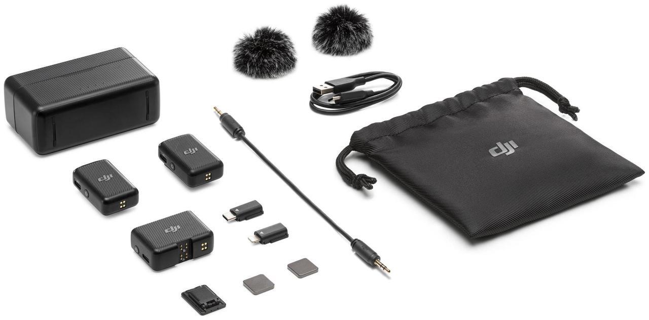 Alt view image 5 of 6 - DJI Mic (2TX+1RX+Charging Case), Wireless Lavalier Microphone, Intelligent Noise Cancellation, 32-bit Internal Floating Recording, 820 Ft. Range, Microphone for IPhone, Android DJI Mic