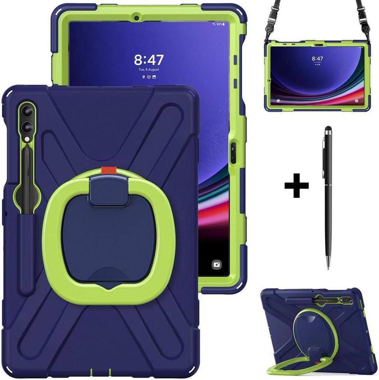 BONAEVER Case for Samsung Galaxy Tab S10 Plus 2024 / S9 Plus 2023 / S9 FE Plus / S8 Plus 2022 / S7 FE 2021 / S7 Plus 2020 12.4 inch Shockproof Cover with 360 Degree Rotating Stand and /Shoulder Strap