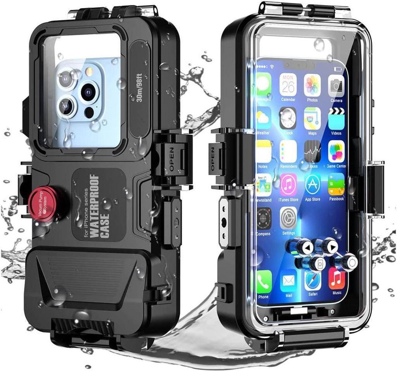 BONAEVER Waterproof Phone Protective Case for iPhone Series98FT/30M Underwater Photography Housing for Deep Sea DivingSnorkelingSurfingSwimmingWater Sports for iPhone 13/12/11/XR/X/8/7