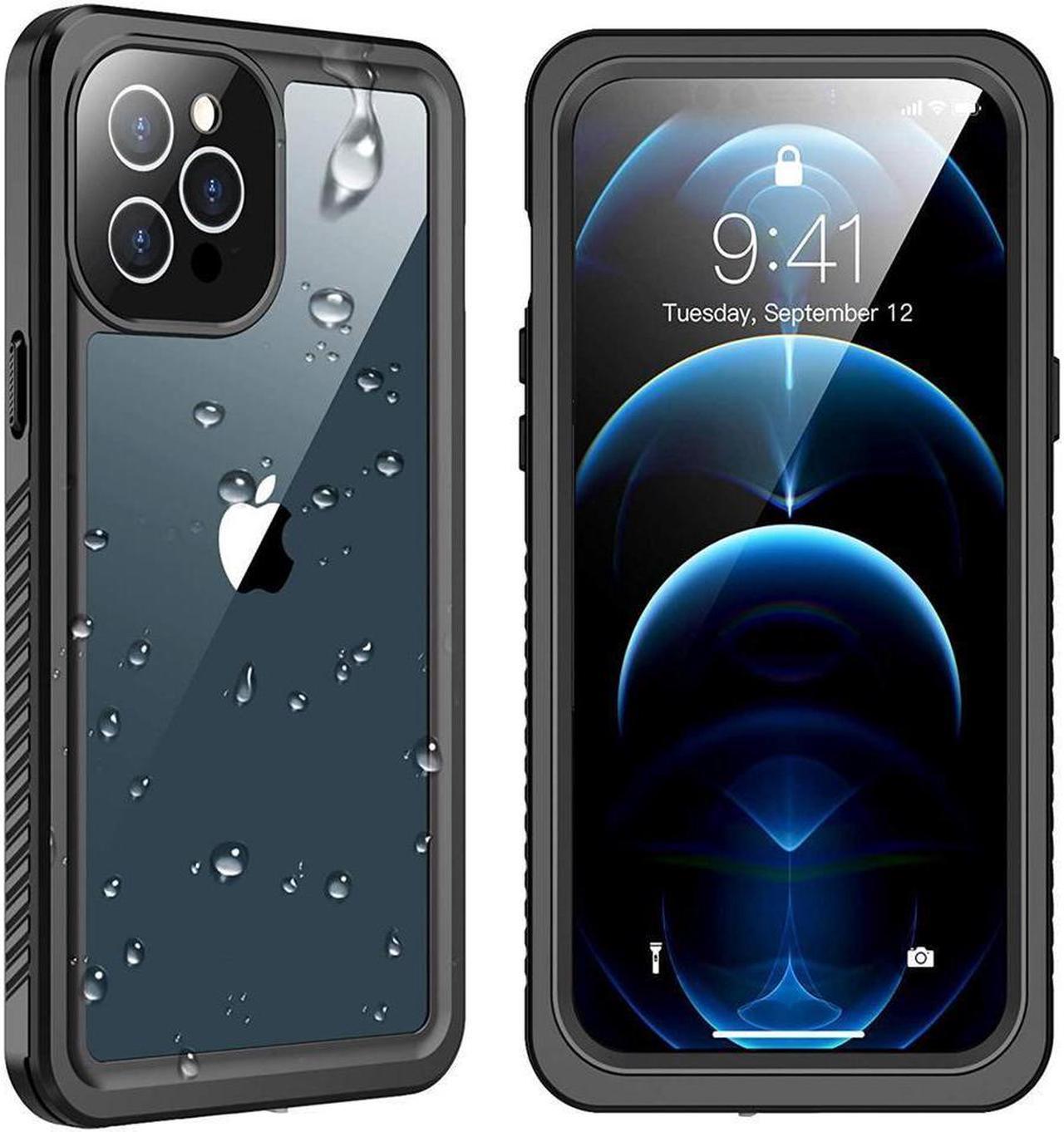 BONAEVER For iPhone 12 Pro Case 6.1 inch Waterproof Du Standproof Shockproof Case with Built-in Screen Protector Underwater Protective Clear Back Cover