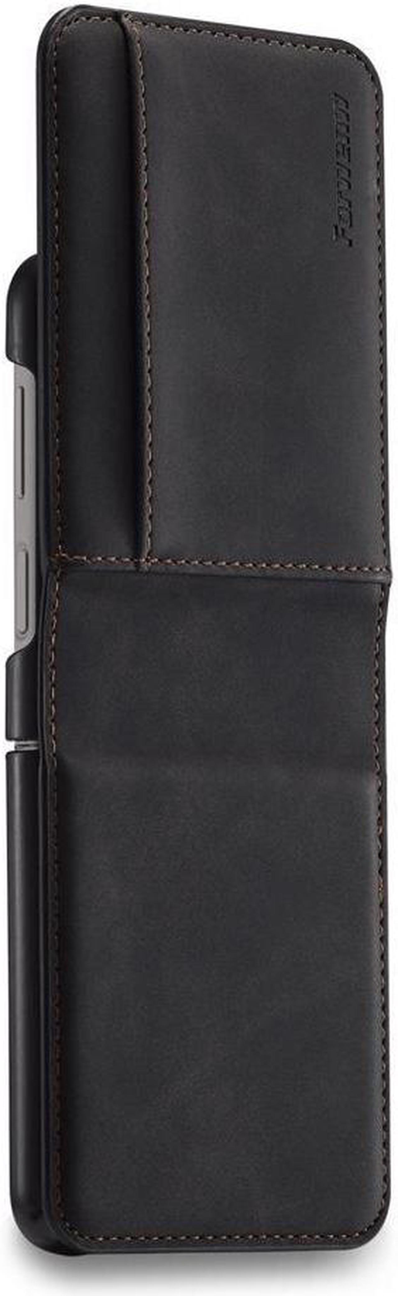 BONAEVER For Samsung Galaxy Z Flip 4 5G 2022 Case Premium PU Leather Cover with Card Holder Magnetic Shockproof Flip Wallet Case