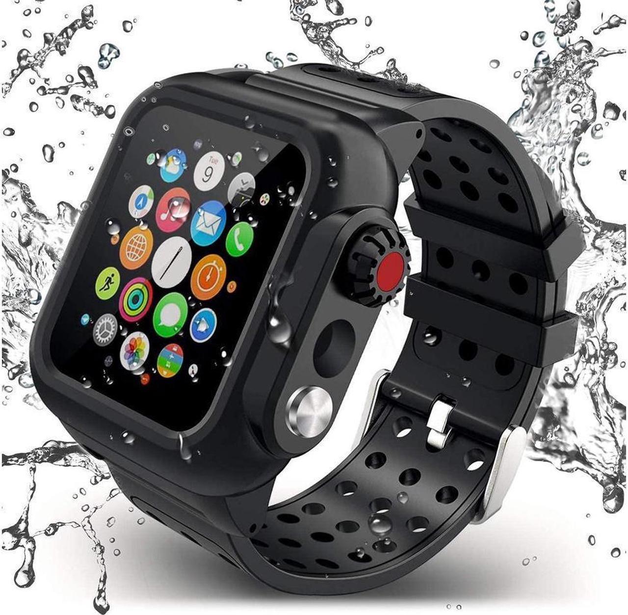 BONAEVER Waterproof Case for Apple Watch Series 6/5/4 SE 40mm IP68 Certified Waterproof Shockproof Apple iWatch Protective Case with Screen Protector