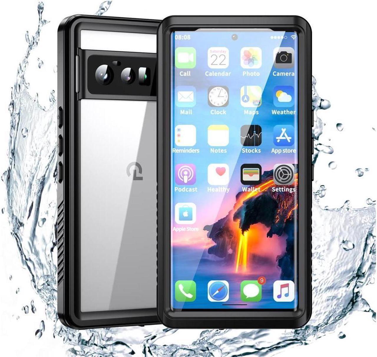 BONAEVER Google Pixel 6 Pro Case Waterproof Shockproof Clear Protective Case with Built-in Screen Protector Case Slim Cover for Pixel 6 Pro 6.71 Inches