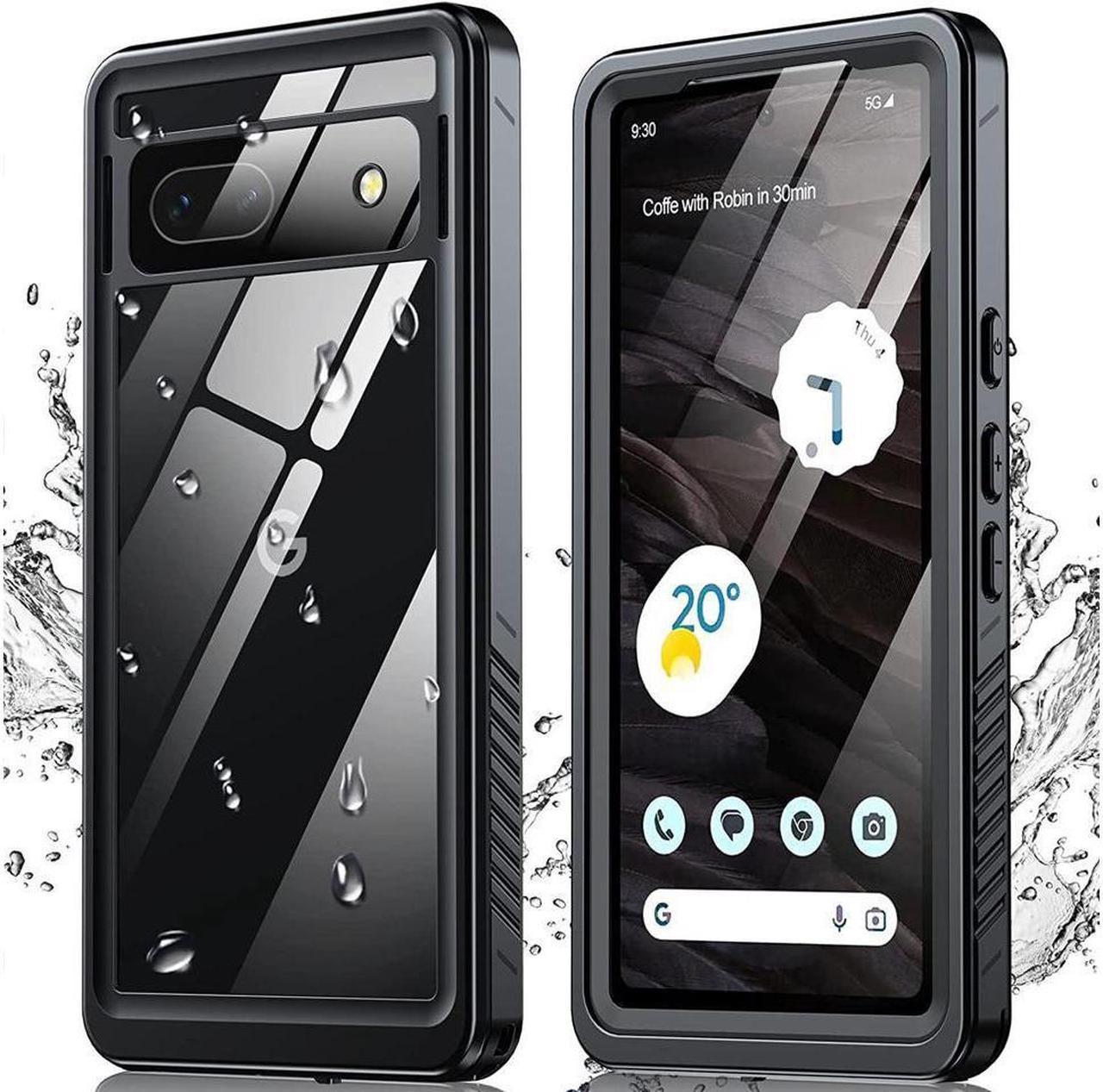 BONAEVER for Google Pixel 7A 5G Case IP68 Waterproof with Built-in Screen Protector Sealed Shockproof Du Standproof Snowproof Clear Case for Pixel 7A 6.1 inch - Black