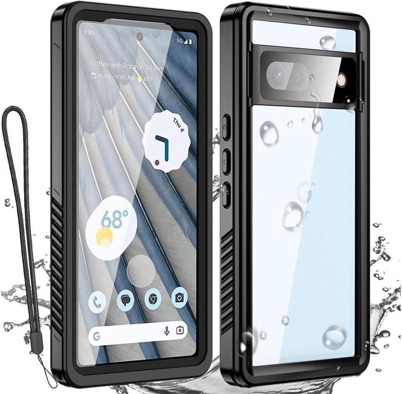 BONAEVER for Google Pixel 7A Case Waterproof Clear Water Proof Shockproof Du Standproof Snowproof Rugged Transparent Built-in Screen Protector Underwater Phone Case for Google Pixel 7A