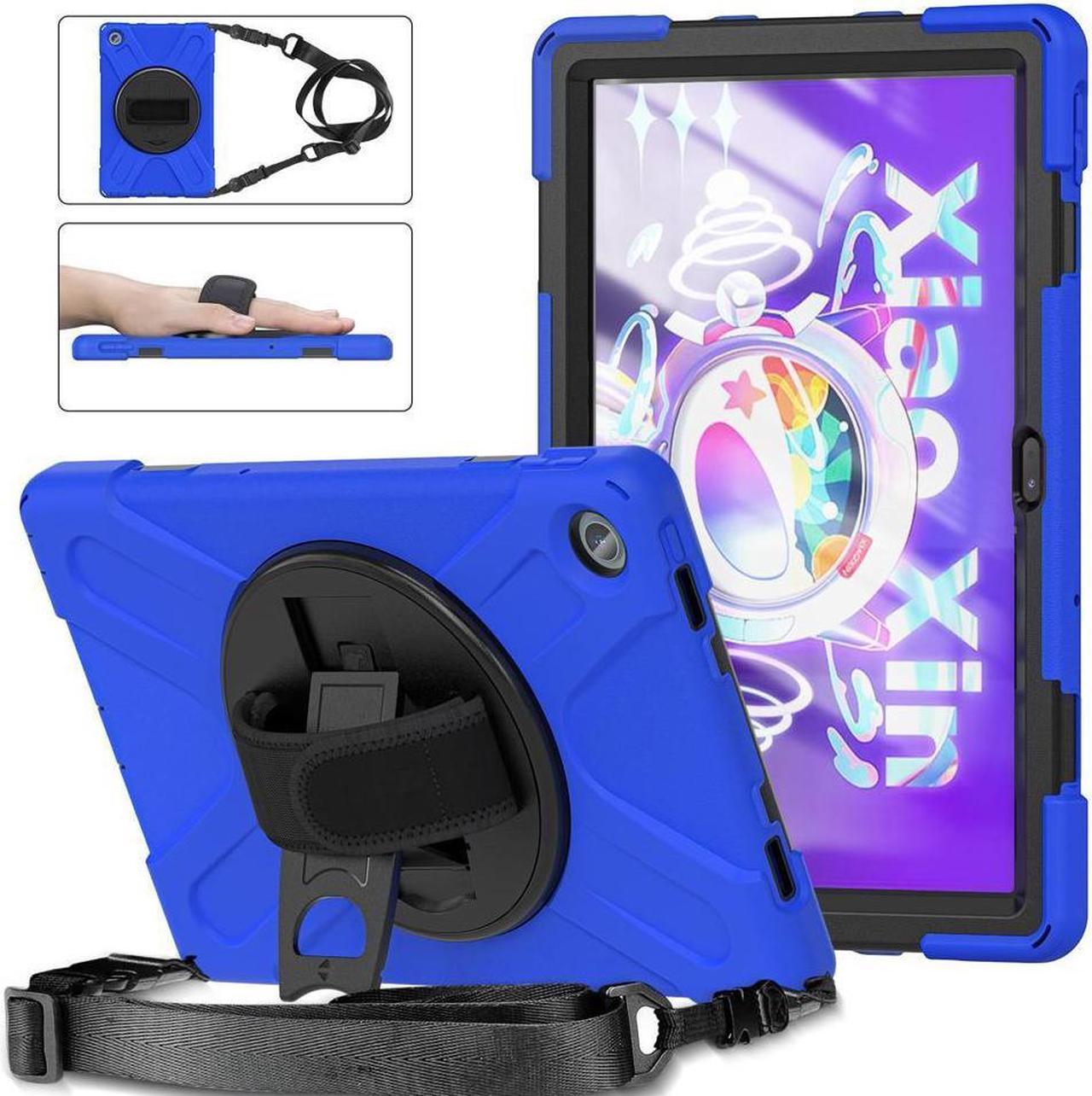 BONAEVER For Lenovo Tab M10 Plus Case 10.6 inch 2020 3rd Gen Mdoel TB-125F TB-128F Shockproof Rugged Protective Cover with Stand / H & Shoulder Strap / Pencil Holder