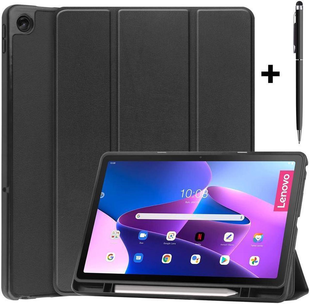 BONAEVER For Lenovo Tab M10 Plus Case 10.6 Inch 2022 3rd Gen with Pen Holder Slim Stand Hard Back Shell Protective Smart Cover Case for Lenovo Tab M10 Plus 10.6" 2022 Release with Universal Stylus Pen