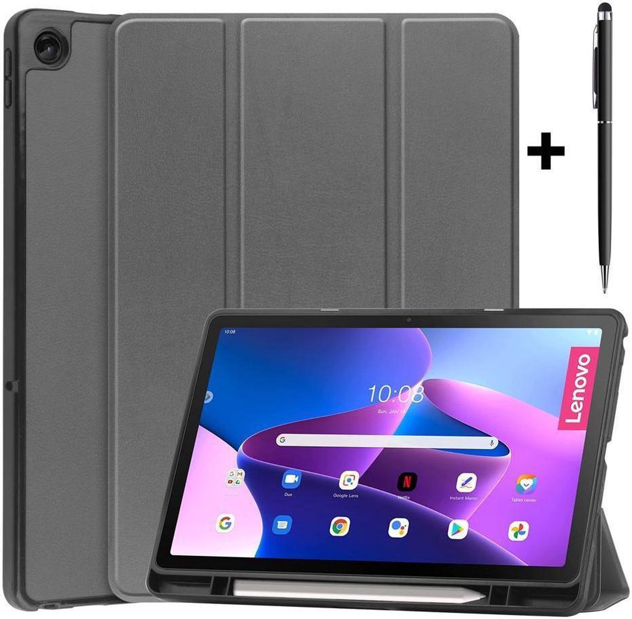 BONAEVER For Lenovo Tab M10 Plus Case 10.6 Inch 2022 3rd Gen with Pen Holder Slim Stand Hard Back Shell Protective Smart Cover Case for Lenovo Tab M10 Plus 10.6" 2022 Release with Universal Stylus Pen