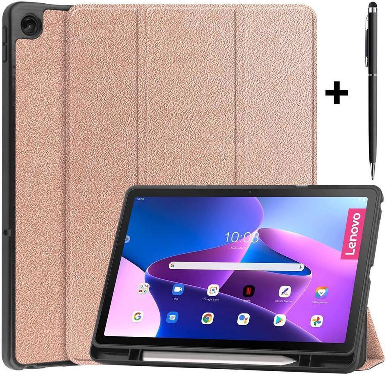 BONAEVER For Lenovo Tab M10 Plus Case 10.6 Inch 2022 3rd Gen with Pen Holder Slim Stand Hard Back Shell Protective Smart Cover Case for Lenovo Tab M10 Plus 10.6" 2022 Release with Universal Stylus Pen