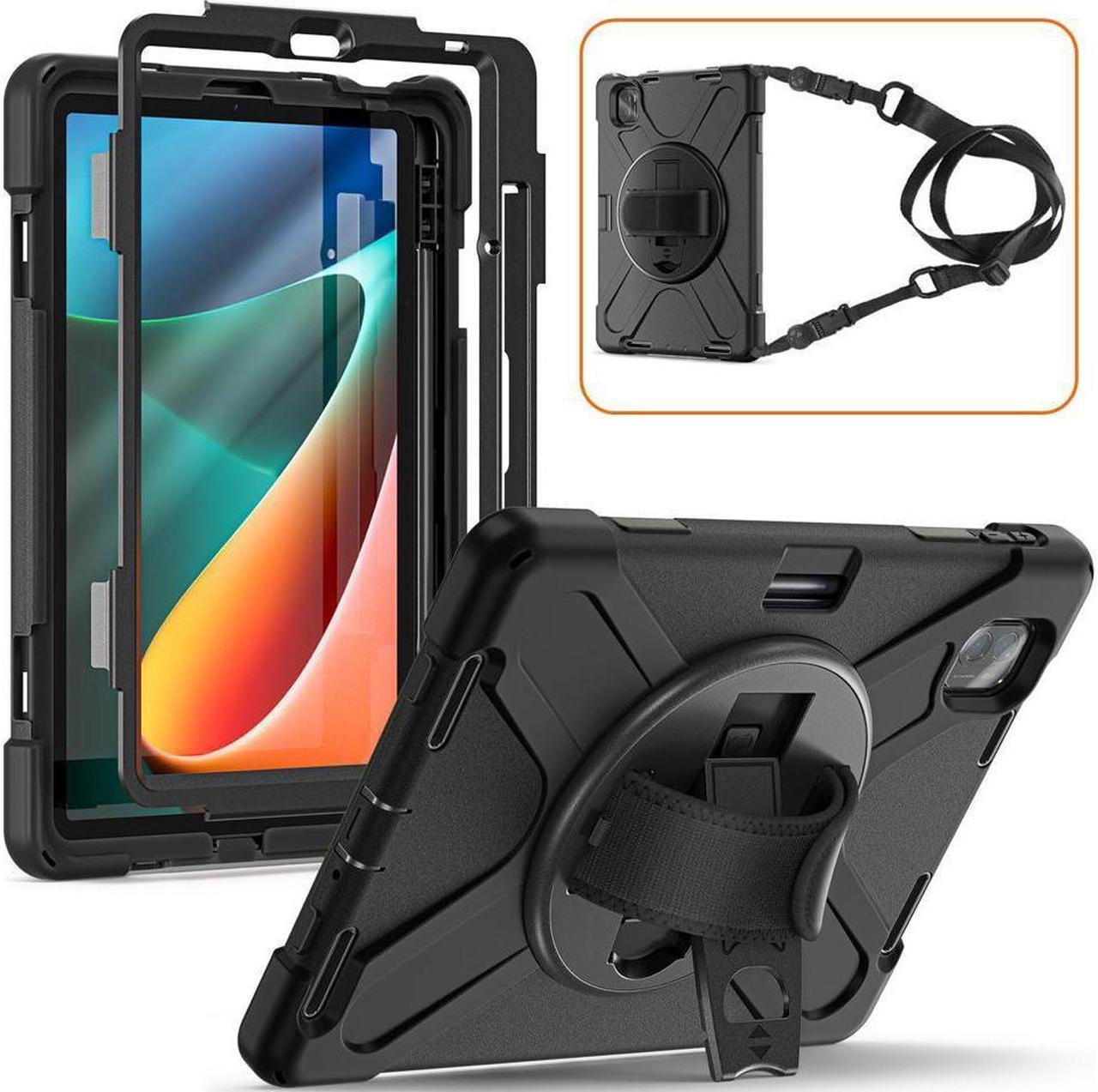 BONAEVER Case for Xiaomi Mi Pad 5 / MiPad 5 Pro 11 inch 2021 Shockproof Cover with S Pen Holder Hand Strap / Stand and Shoulder Strap