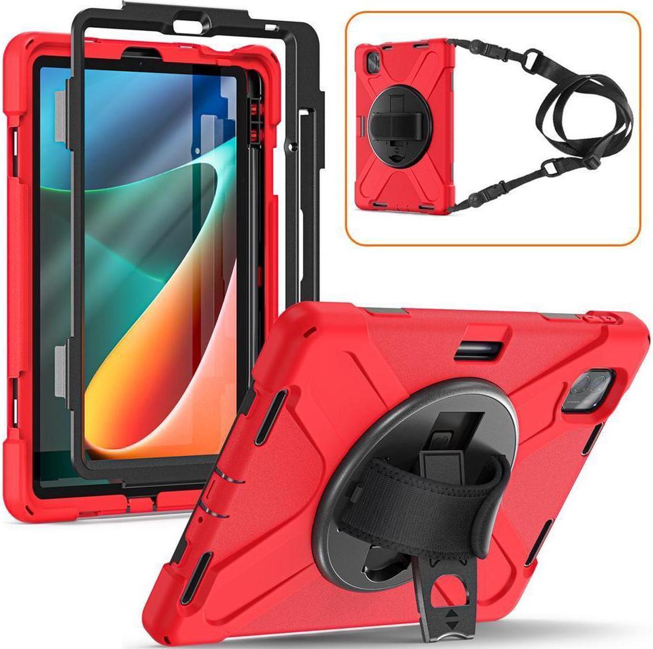 BONAEVER Case for Xiaomi Mi Pad 5 / MiPad 5 Pro 11 inch 2021 Shockproof Cover with S Pen Holder Hand Strap / Stand and Shoulder Strap