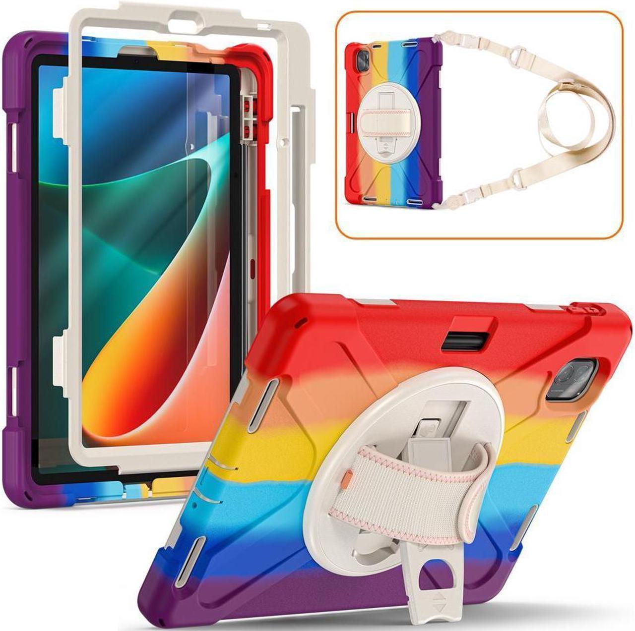 BONAEVER Case for Xiaomi Mi Pad 5 / MiPad 5 Pro 11 inch 2021 Shockproof Cover with S Pen Holder Hand Strap / Stand and Shoulder Strap