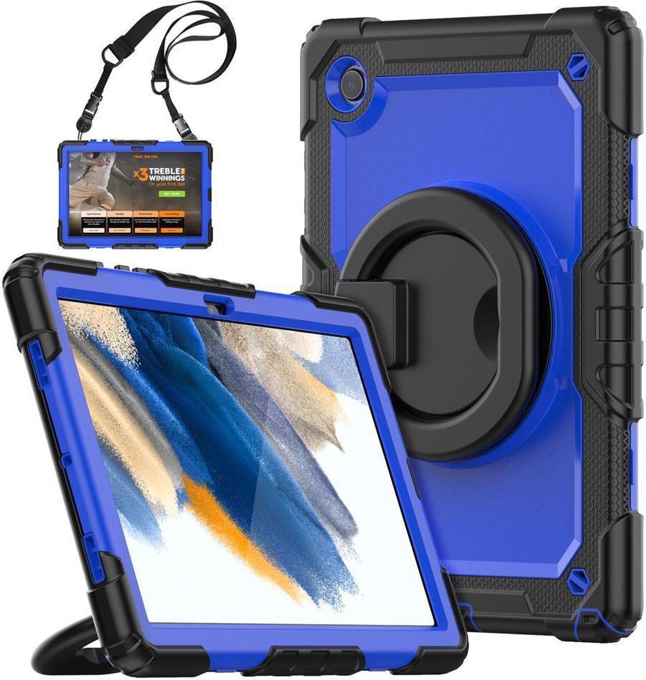 Case For Samsung Galaxy Tab Tab A8 10.5 inch 2022 with Screen Protector and Pen Holder, Shockproof Hard Protective Kids Cover for Galaxy Tab A8 10.5 inch SM-X200 SM-X205 SM-X207 with Rotatable Stand