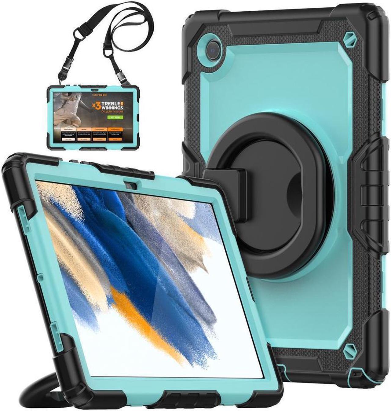 Case For Samsung Galaxy Tab Tab A8 10.5 inch 2022 with Screen Protector and Pen Holder, Shockproof Hard Protective Kids Cover for Galaxy Tab A8 10.5 inch SM-X200 SM-X205 SM-X207 with Rotatable Stand