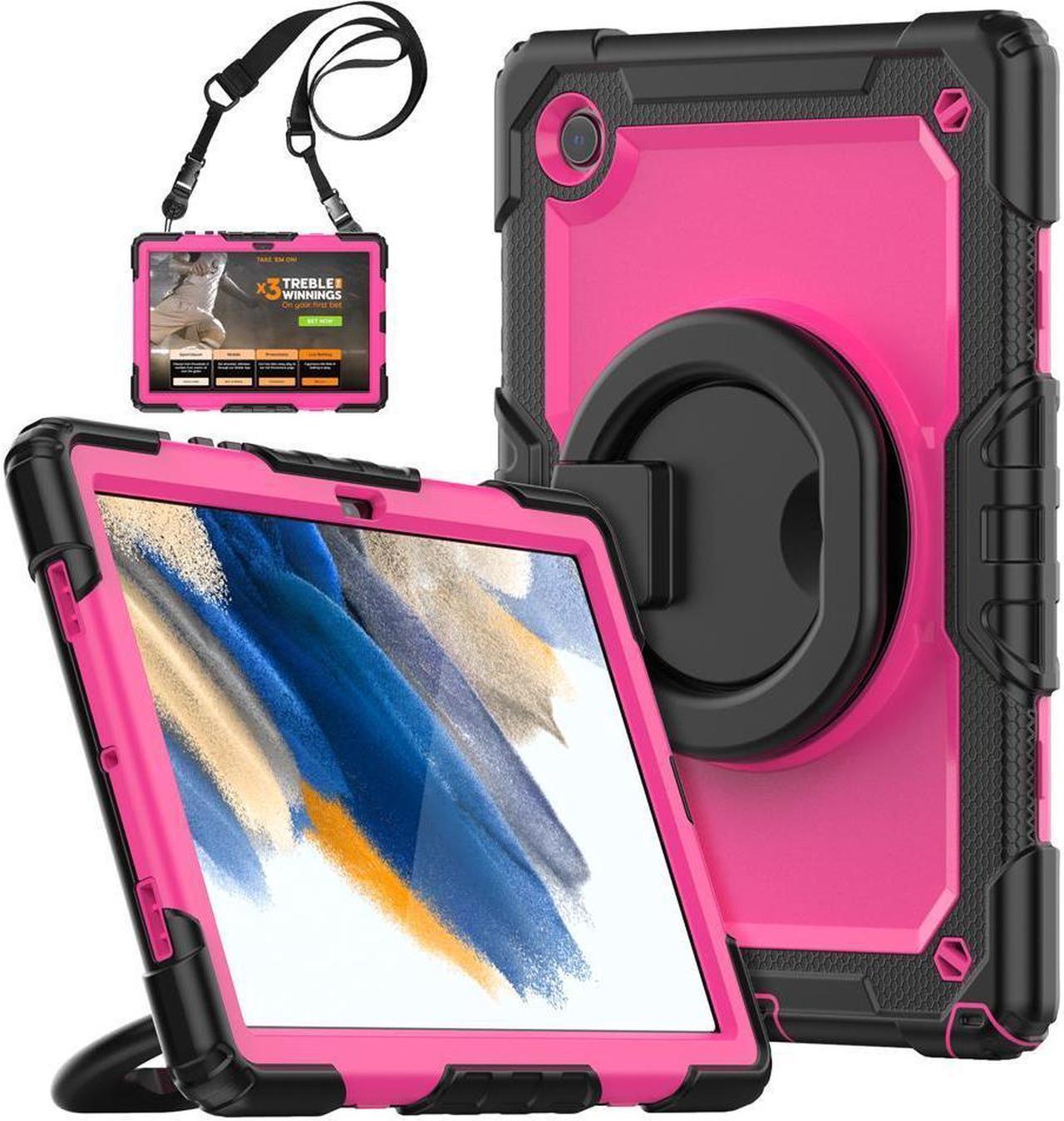 Case For Samsung Galaxy Tab Tab A8 10.5 inch 2022 with Screen Protector and Pen Holder, Shockproof Hard Protective Kids Cover for Galaxy Tab A8 10.5 inch SM-X200 SM-X205 SM-X207 with Rotatable Stand