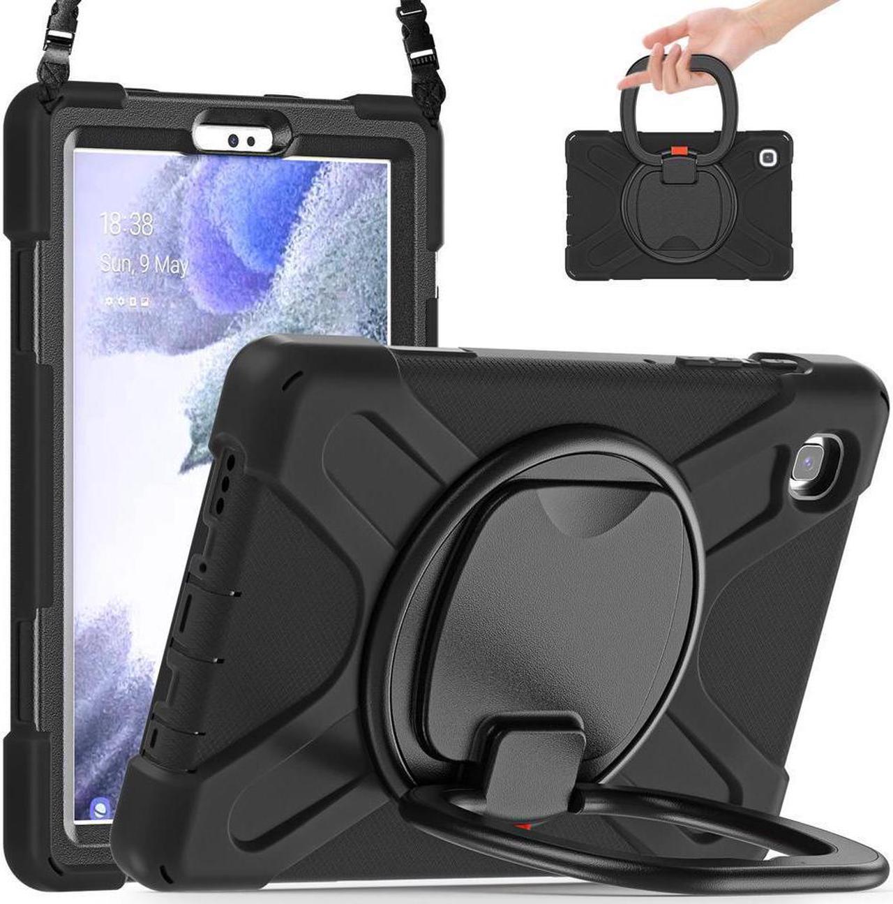 BONAEVER For Samsung Galaxy Tab A7 Lite Case 2021 Rugged Silicone Case with Handle Grip Shoulder Strap Standable Stand and for Galaxy Tab A7 Lite 8.7 inch 2021 SM-T220/SM-T225/SM-T227