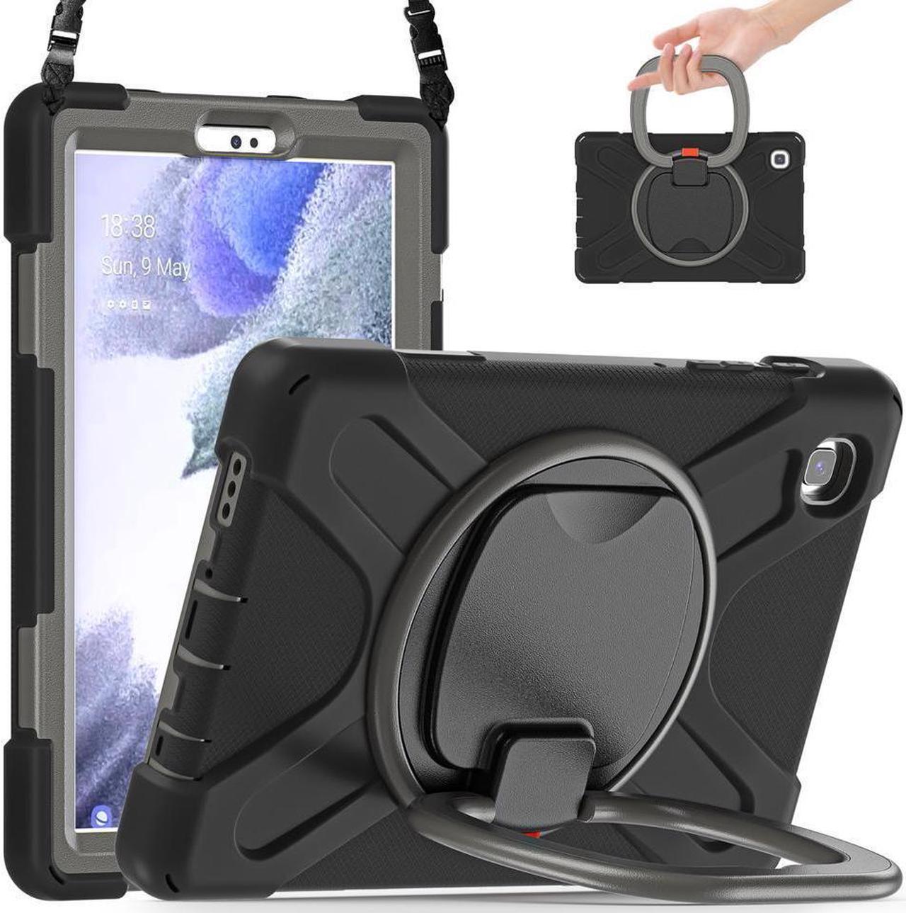 BONAEVER For Samsung Galaxy Tab A7 Lite Case 2021 Rugged Silicone Case with Handle Grip Shoulder Strap Standable Stand and for Galaxy Tab A7 Lite 8.7 inch 2021 SM-T220/SM-T225/SM-T227