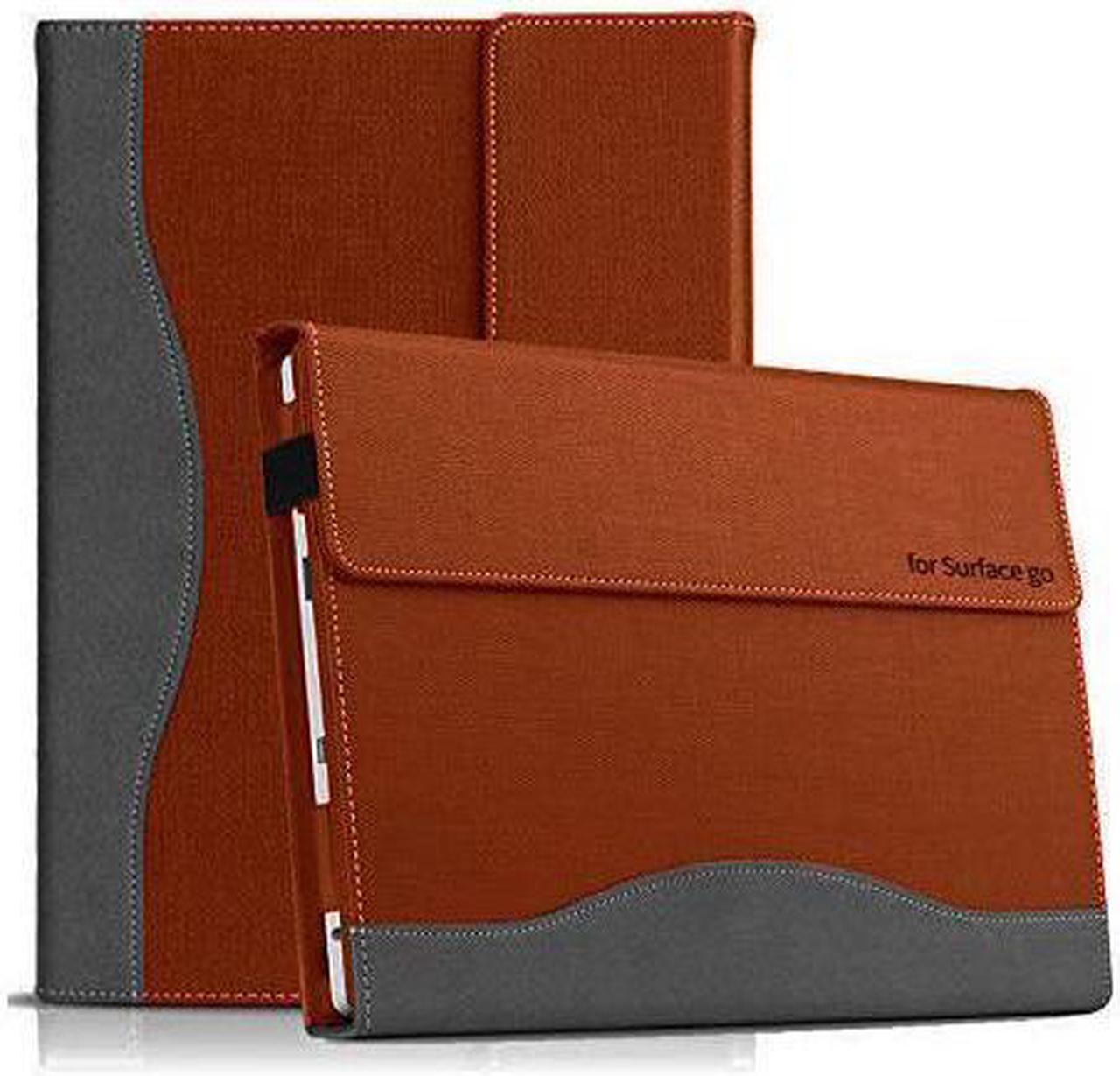 BONAEVER Protective Case for Microsoft Surface Go 3 2021 / Surface Go 2 2020 / Surface Go 2018 - Multi-Angle Portfolio Business Cover with Pen Holder Compatible with Type Cover Keyboard