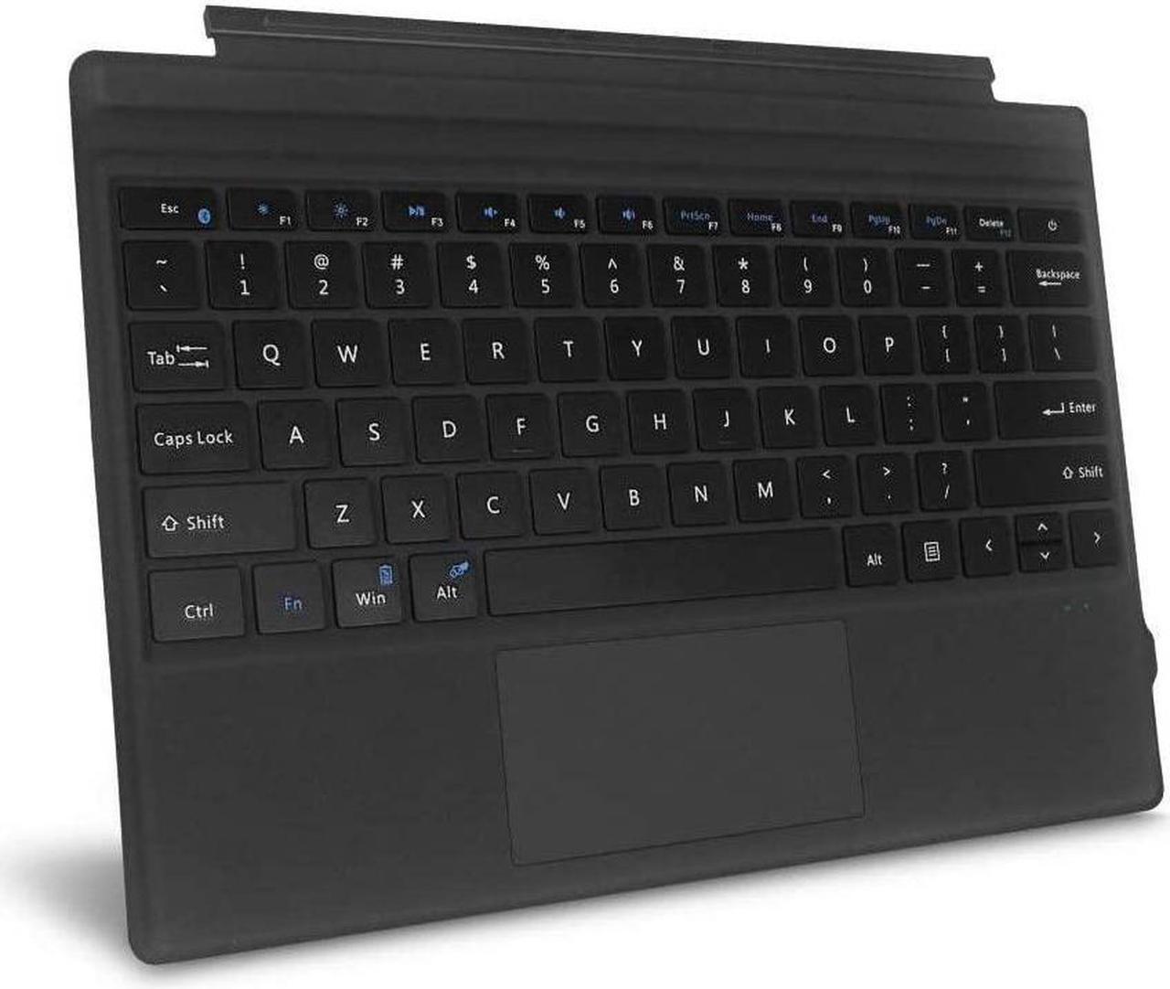 BONAEVER Type Cover for Microsoft Surface Pro 7 Plus / Pro 7 / Pro 6 / Pro 5 / Pro 4 / Pro 3 Ultra-Slim Portable Wireless Bluetooth Keyboard with Built-in Rechargeable Battery Auto Sleep/Wake