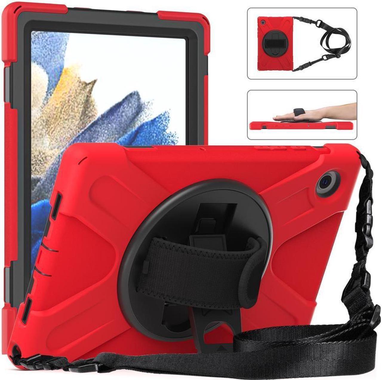 BONAEVER Case for Samsung Galaxy Tab A8 10.5 inch 2022 Case SM-X200 X205 X207 Shockproof Protective Cover with Stand Pencil Holder H & Shoulder Strap