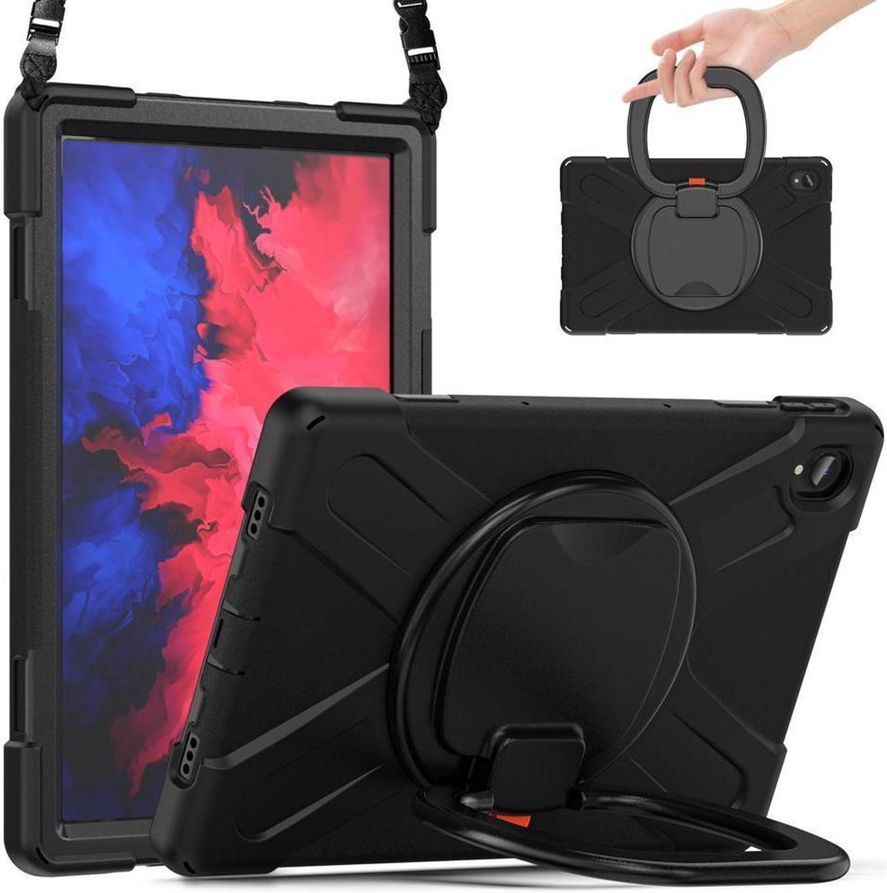 BONAEVER Case Compatible for Lenovo Tab P11 11 inch 2020 Model TB-J606F / TB-J606X with Stand and Strap Shoulder Strap Shockproof Protective Cover