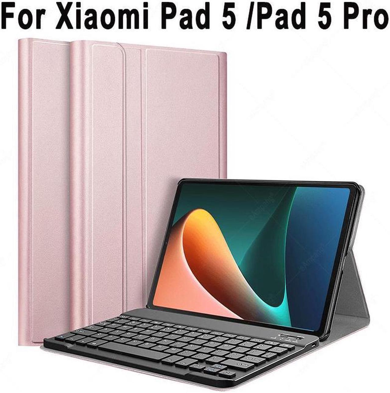 BONAEVER Bluetooth Keyboard Case for Xiaomi Pad 5 / Xiaomi Pad 5 Pro 11 inch 2021/ Xiaomi Pad 5 Pro 5G Wireless Keyboard with Pencil Holder