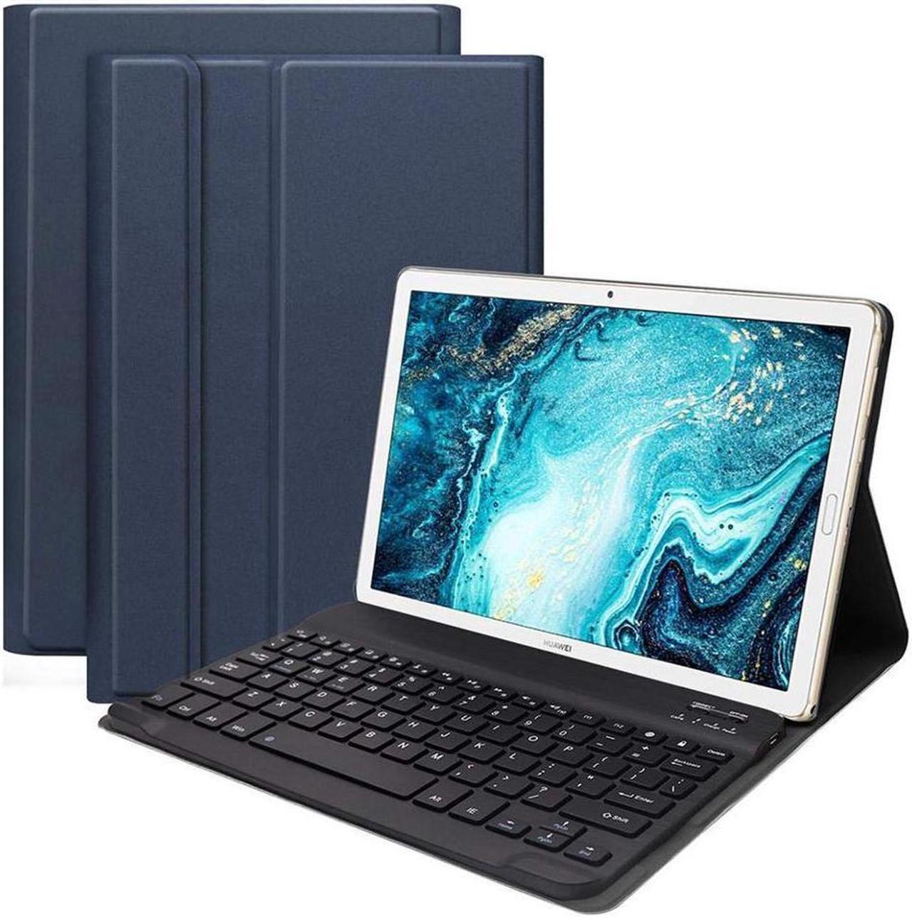 BONAEVER Bluetooth Keyboard Case for Huawei Mediapad M6 10.8 Inch Light & Thin PU Leather Multiple Angle Viewing Cover with Magnetically Wireless Keyboard for Huawei MediaPad M6 10.8 Inch 2019