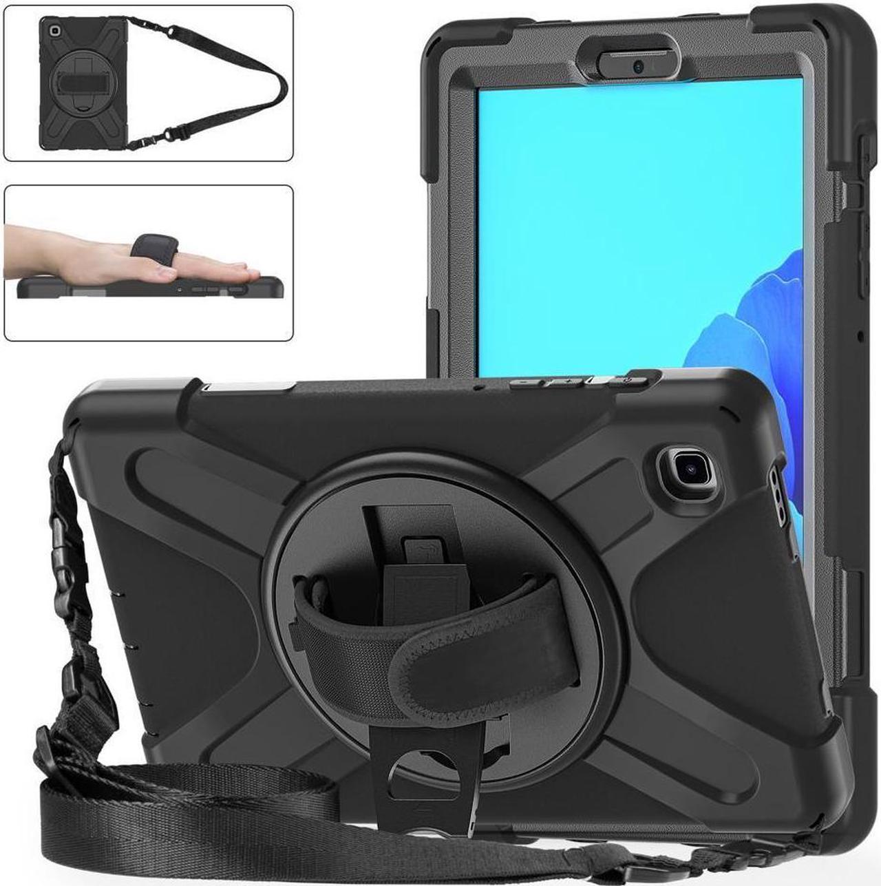 BONAEVER For Galaxy Tab A7 Lite 8.7 inch Case Model SM-T220 T225 T227 Shockproof Cover with Adjustable Hand Strap Carrying Shoulder Strap Stand and