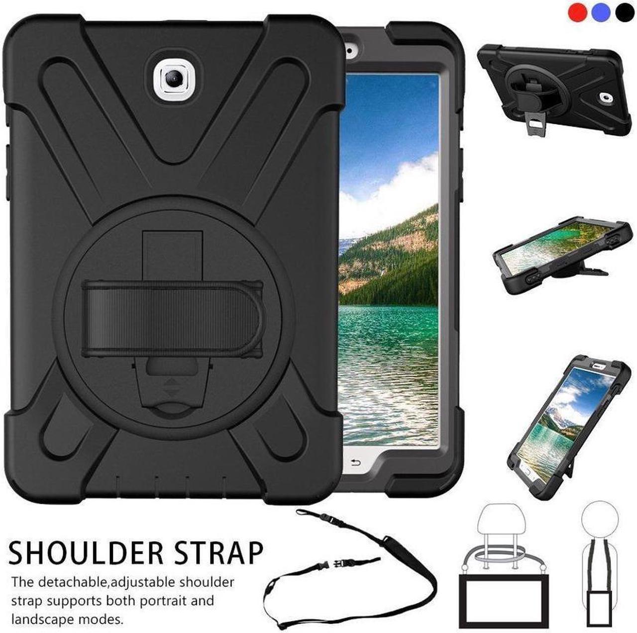 BONAEVER For Galaxy Tab S2 9.7 inch Case Model SM-T810/T813/T815/T817/T818/T819- Shockproof Cover with Rotatable Stand and & Shoulder Strap