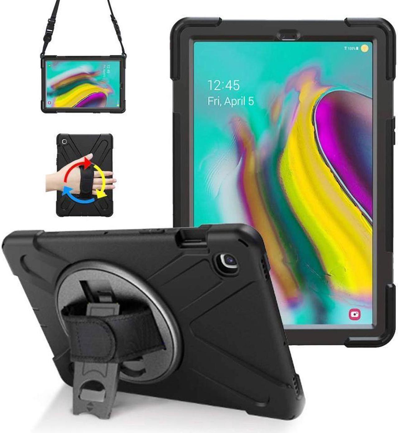 BONAEVER For Samsung Galaxy Tab S5e 10.5 Inch 2019 SM-T720 T725 T727 Case Shockproof Cover with Hand Strap Stand and Shoulder Strap