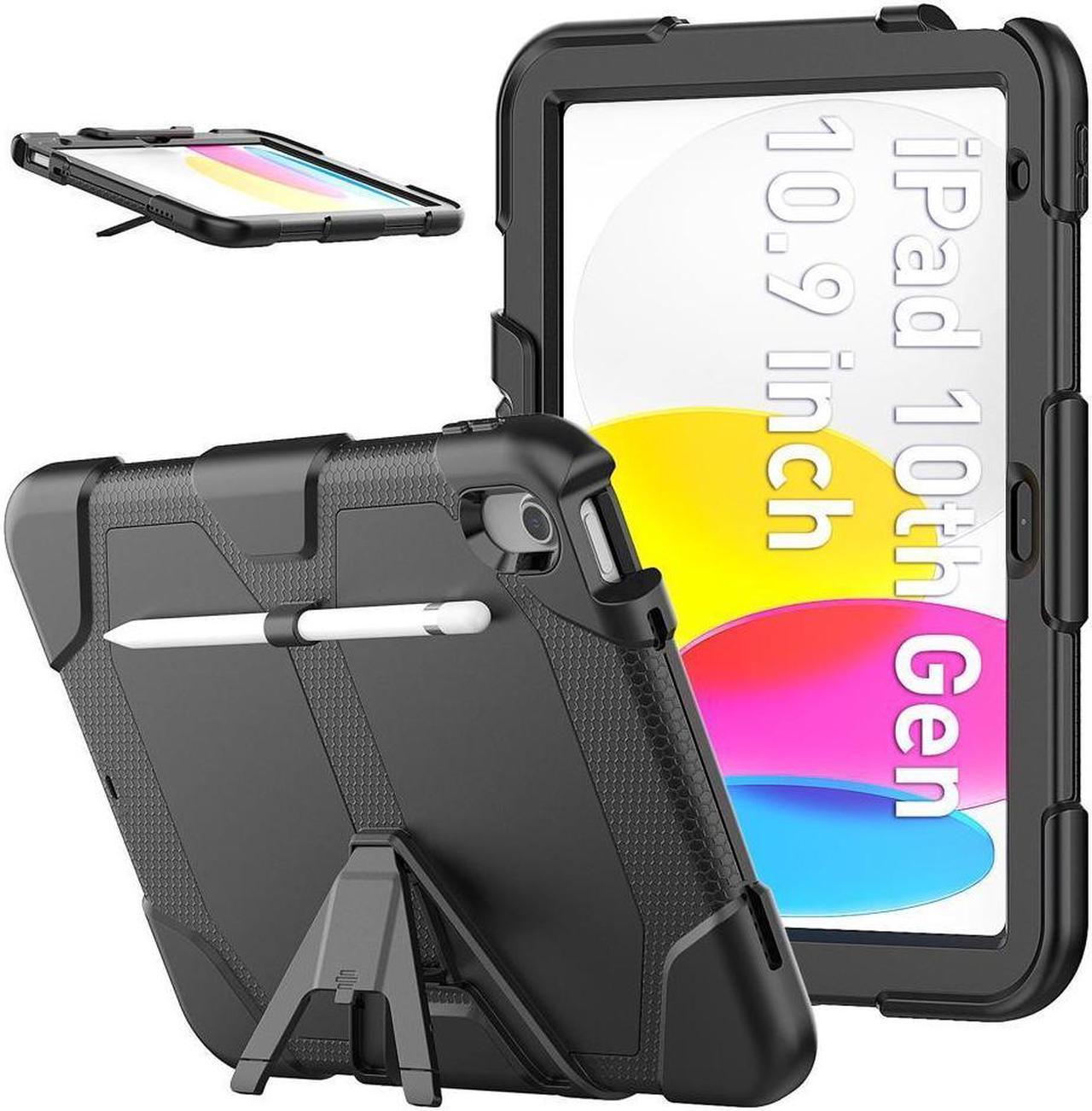 BONAEVER Case for iPad 10th Generation 2022 10.9 Inch Model A2696 A2757 A2777 Rugged Shockproof Protective cover with Pencil Holder Stand and