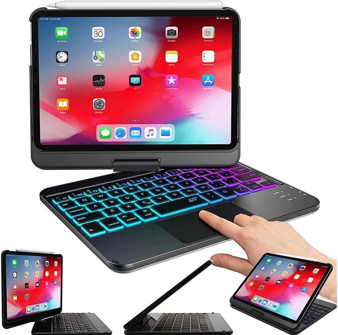 BONAEVER For iPad Mini 6 Case with Keyboard 7 Color Backlit 360° Rotate Sensitive Touchpad Wireless keyboard Case for iPad Mini 6th Generation 8.3 inch 2021