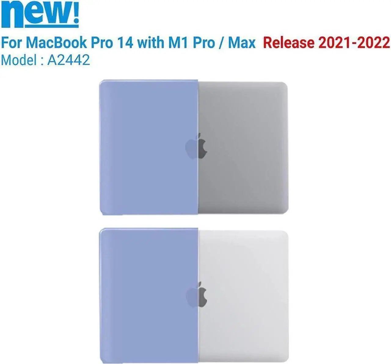 Alt view image 3 of 7 - BONAEVER For Macbook Pro 14 inch Case 2023 2022 2021 Release M2 A2779 A2442 M1 Pro/Max Chip with Touch ID Hard Case Shell Cover Keyboard Skin Cover